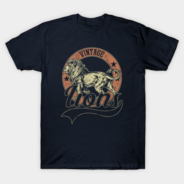Vintage Lions T-Shirt by bluerockproducts